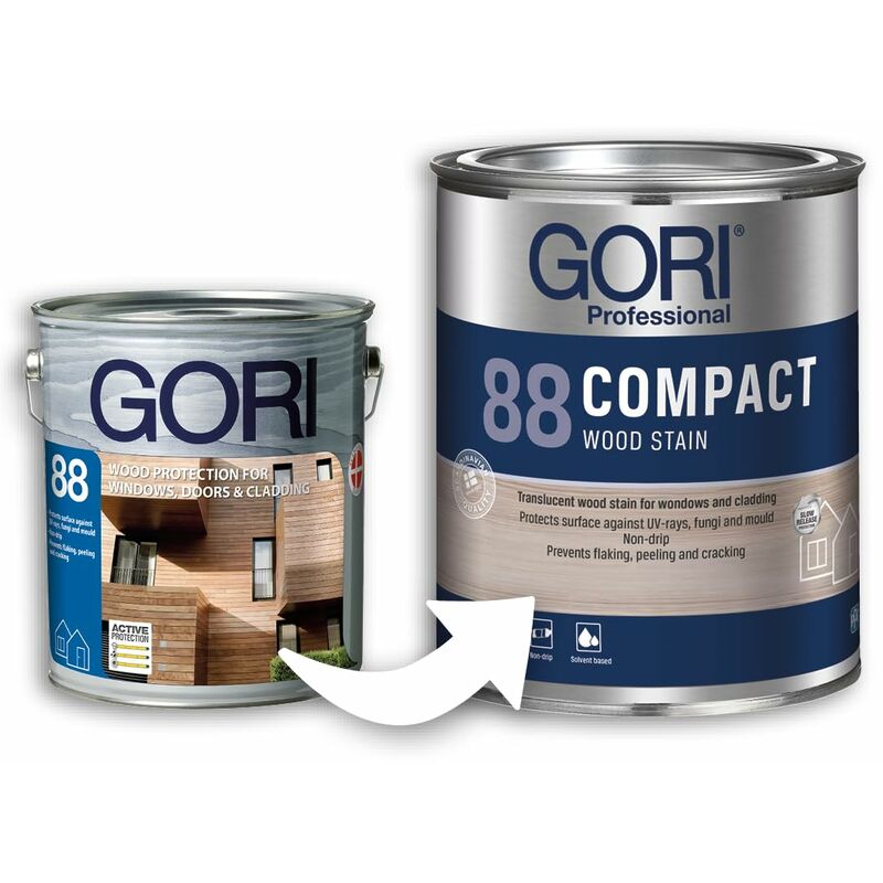 foto del prodotto gori 88 9900 incolore 5 l finitura trasparente per tutti i legni esterni
