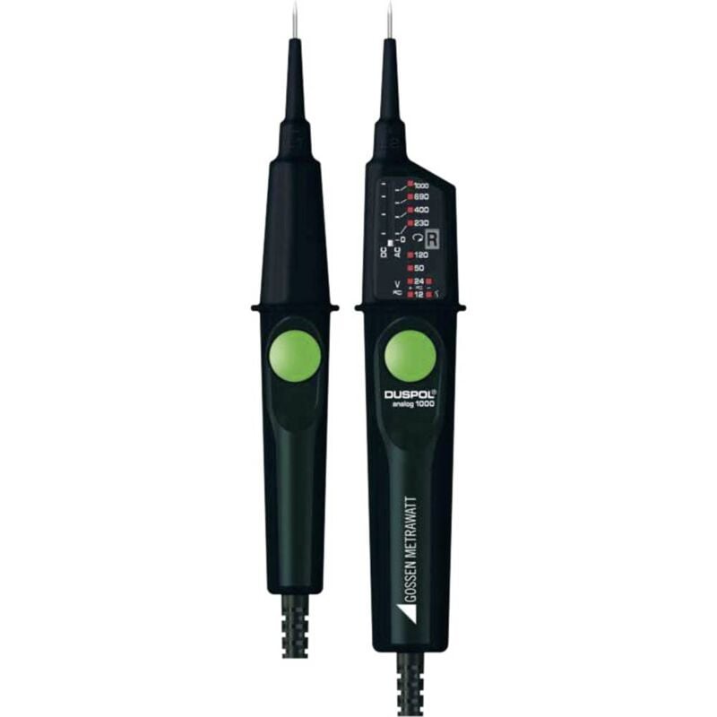 foto del prodotto gossen metrawatt duspol analog 1000 tester di tensione a due poli cat iii 1000 v, cat iv 600 v led, vibrazione