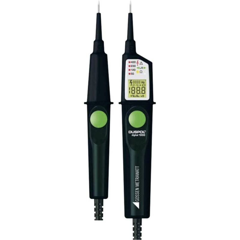 foto del prodotto gossen metrawatt duspol digital 1000 tester di tensione a due poli cat iii 1000 v, cat iv 600 v lcd, led, vibrazione, a