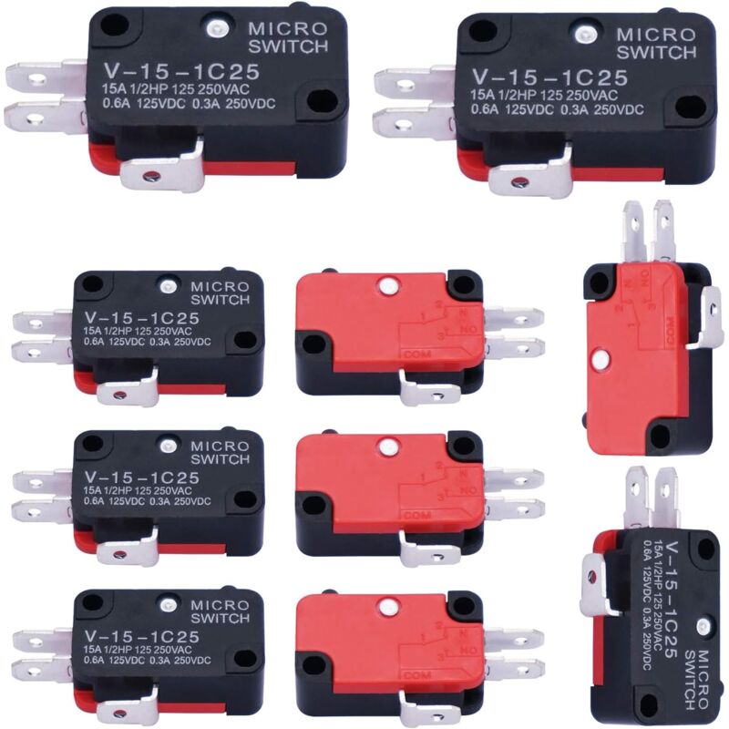 foto del prodotto gotrays 10 pezzi lotto 125 v 250 v 16 a microinterruttore porta forno a microonde arcade cherry pulsante spdt 1 no 1 nc finecorsa v 15 1c25