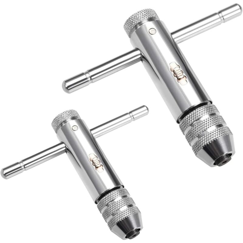 foto del prodotto gotrays 2 chiavi a cricchetto per maschi, chiavi a cricchetto regolabili con impugnatura a t, portamaschi m3 m8 m5 m12, accessori per maschiatura
