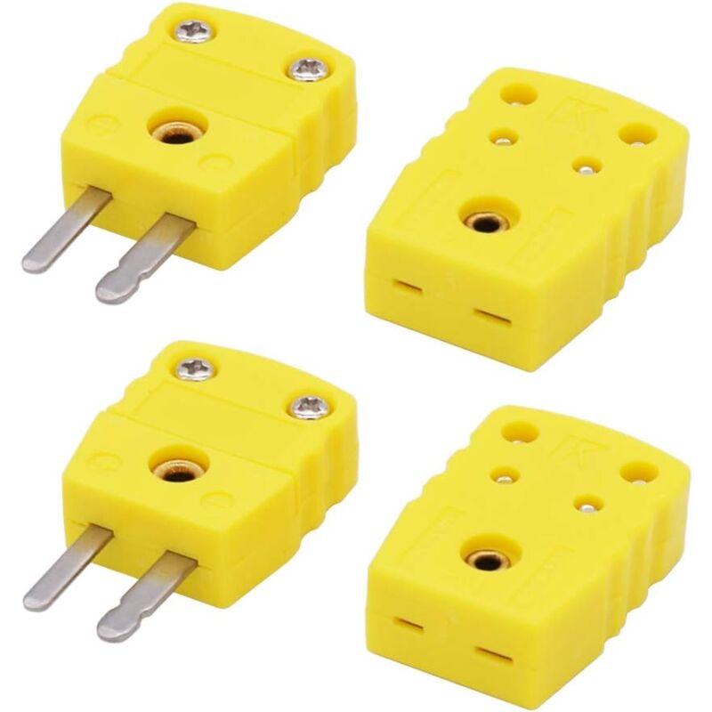 foto del prodotto gotrays 2 coppie di connettori per termocoppia maschio femmina tipo k, cavi adattatori, connettori per cavi plugs mfd