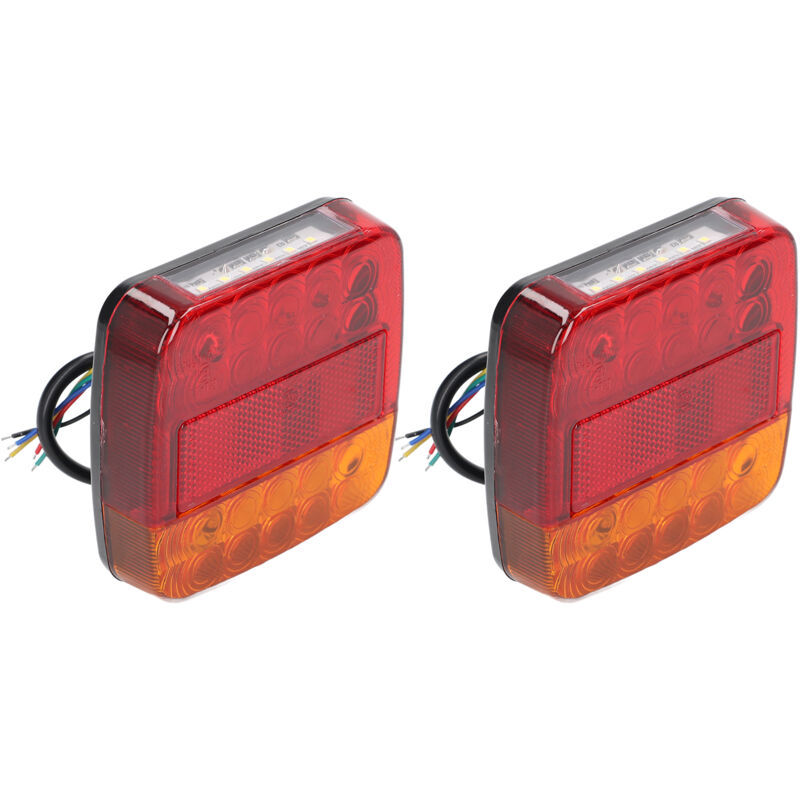 foto del prodotto gotrays 2 pezzi 12v led fanali posteriori indicatori di direzione posteriori antiurto universali per camion rimorchio
