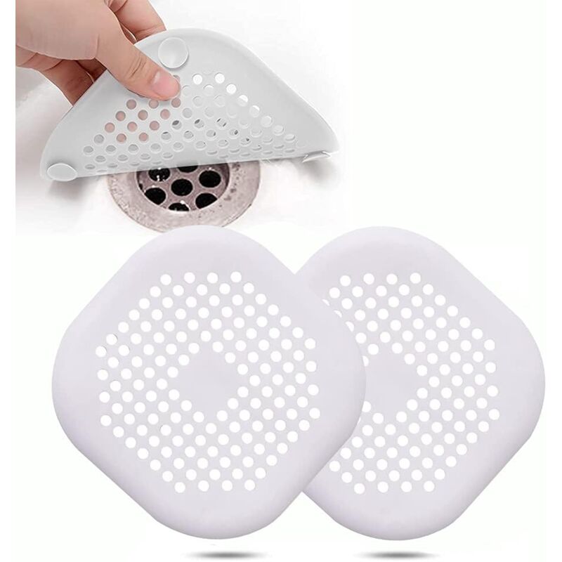foto del prodotto gotrays 2 pezzi di copertura di scarico in silicone, filtro per lavello della cucina con ventosa, filtro per lavello della vasca da bagno, filtro