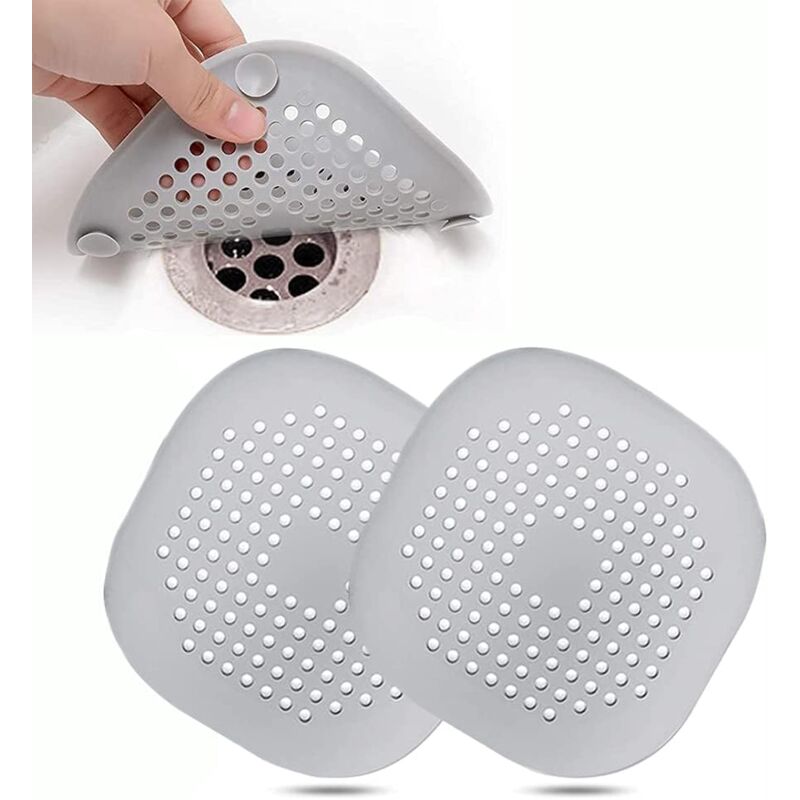 foto del prodotto gotrays 2 pezzi di copertura di scarico in silicone, filtro per lavello della cucina con ventosa, filtro per vasca da bagno, filtro per lavello