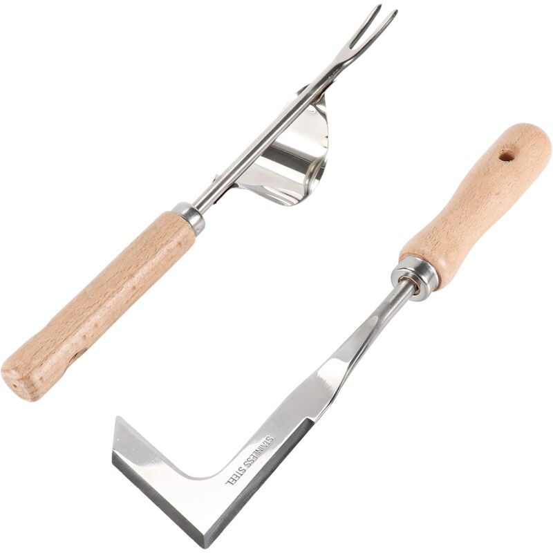 foto del prodotto gotrays 2 pezzi diserbante manuale, attrezzo per diserbo in acciaio inossidabile, diserbante da giardino, forcone da giardinaggio, diserbante per