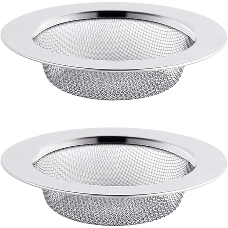 foto del prodotto gotrays 2 pezzi filtro per lavello in acciaio inox, scarico da 11,3 cm, filtro per lavello, filtro per lavello da cucina