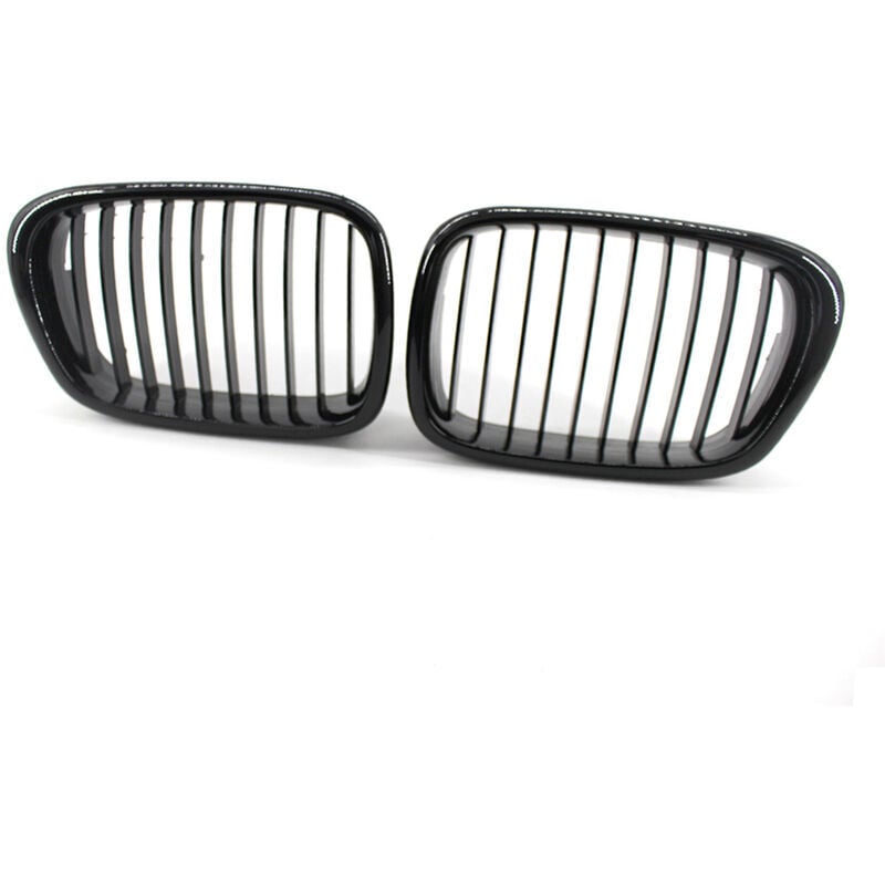 foto del prodotto gotrays - 2 pezzi nero lucido paraurti anteriore cofano rene griglia racing griglia di ricambio per bmw serie 5 e39 m5 1999-2003, modello nero