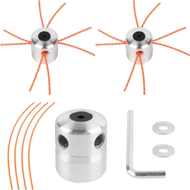 foto del prodotto gotrays 2x testina universale per decespugliatore in alluminio testa per tagliabordi filettatura in nylon m8 m10