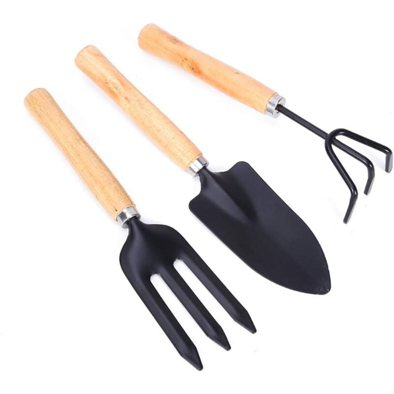 foto del prodotto gotrays 3 pezzi di attrezzi da giardino, set di attrezzi da giardinaggio, attrezzi per bonsai, mini attrezzi da giardinaggio per vasi da giardino,