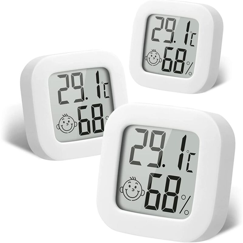 foto del prodotto gotrays 3 pezzi mini termometro digitale interno igrometro umidit temperatura display lcd bluetooth sensore wireless termometro per casa, ufficio,