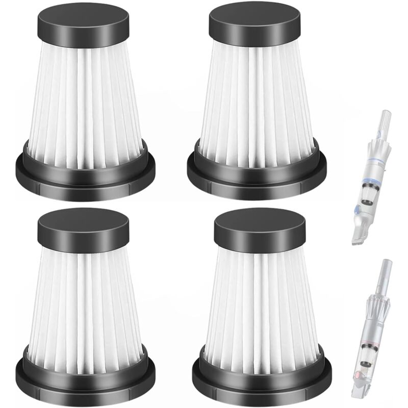 foto del prodotto gotrays 4 filtri hepa di ricambio per aspirapolvere senza fili moosoo k12 k12 pro k13, accessori per filtri per aspirapolvere portatili