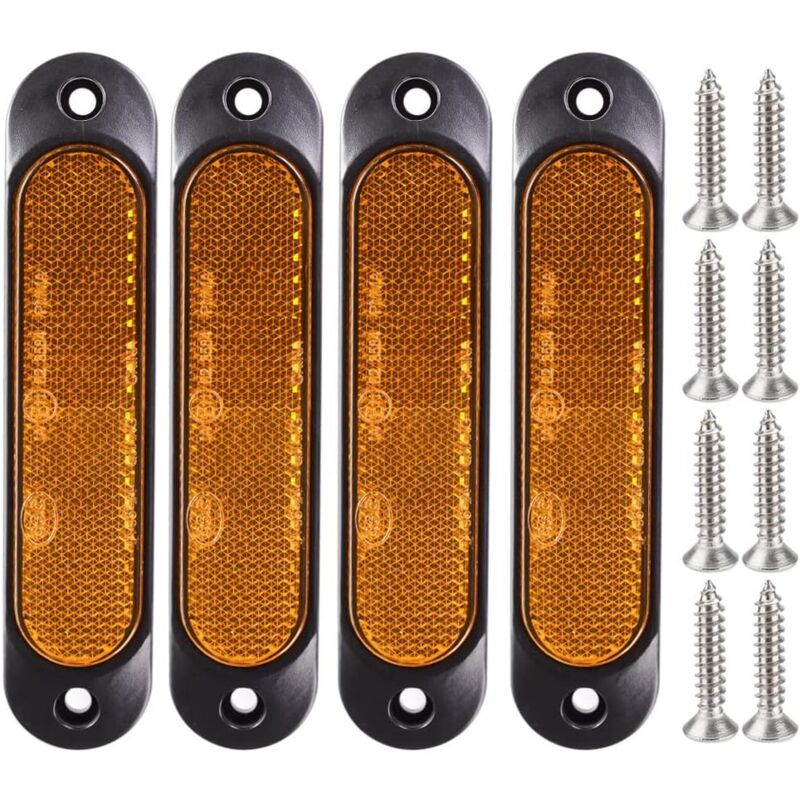 foto del prodotto gotrays 4 pezzi 12v 24v anteriore 27 led rimorchio marcatore, posteriore led rimorchio parcheggio frecce per camion autobus barca camper camion suv