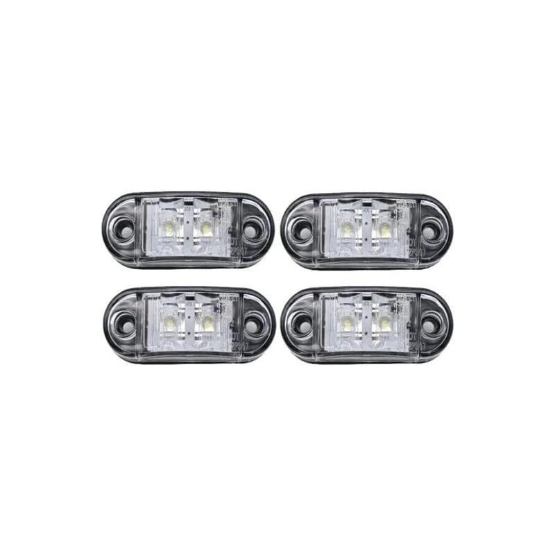 foto del prodotto gotrays 4 pezzi led luce laterale 12v 24v anteriore e posteriore indicatore di posizione impermeabile luce laterale per roulotte, furgone, camion,