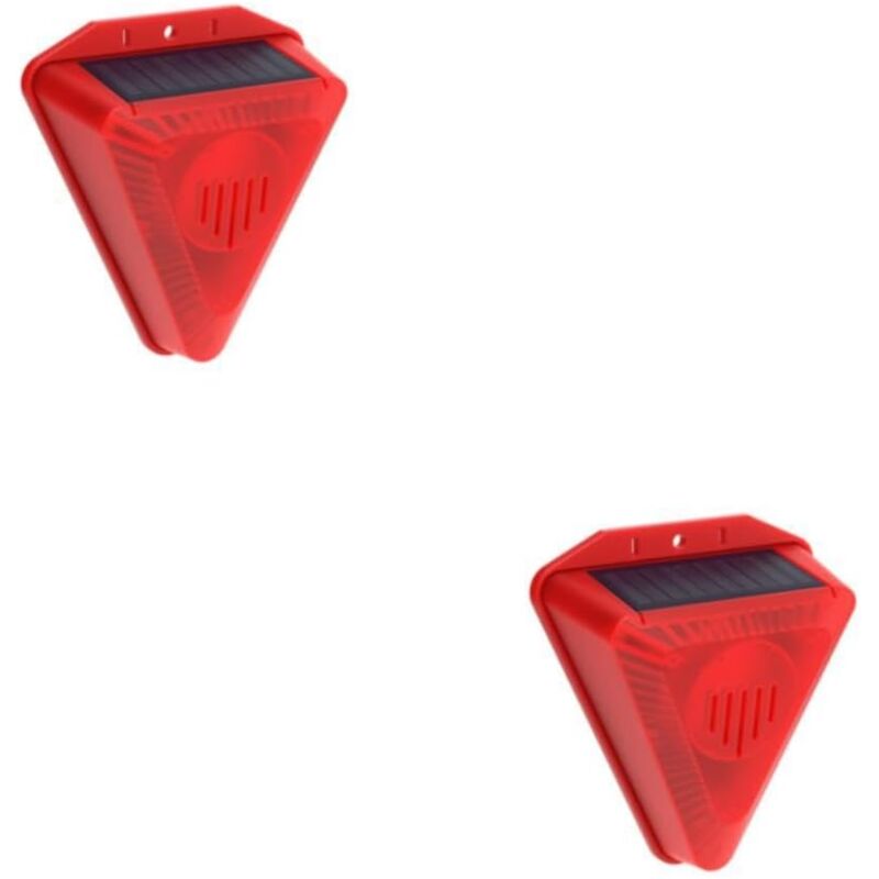 foto del prodotto gotrays 6led sensore di luce di allarme sirena cane che abbaia sicurezza domestica, 2 pezzi