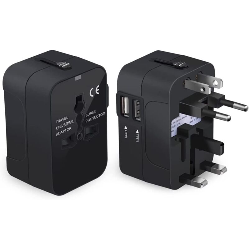 foto del prodotto gotrays adattatore da viaggio adattatore da viaggio adattatore internazionale con due porte usb per giappone cina canada usa ue uk au circa 150