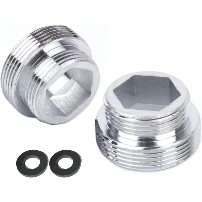 foto del prodotto gotrays adattatore per rubinetto in metallo da 2 pezzi per rubinetto da cucina da m18 a m22 