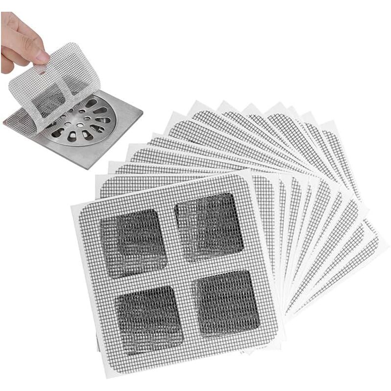 foto del prodotto gotrays adesivi monouso per capelli, 2024 nuovi adesivi monouso per rete di scarico doccia, raccogli capelli per bagno, lavanderia, vasca da bagno,