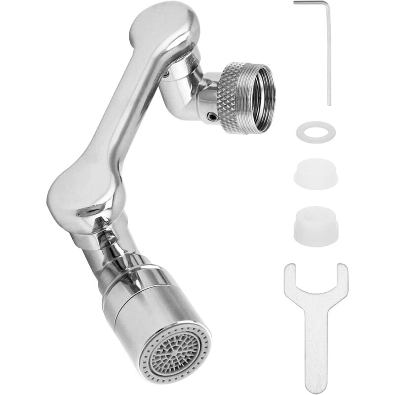 foto del prodotto gotrays aeratore per rubinetto girevole, rubinetto girevole a 1080 , prolunga per rubinetto, per attacco rubinetto cucina bagno, doppia modalit 