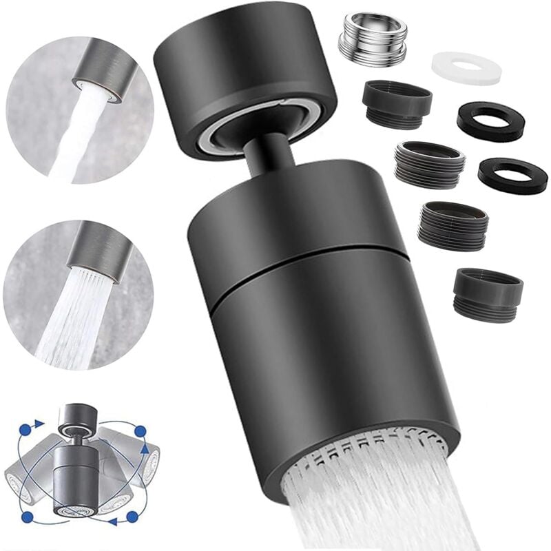 foto del prodotto gotrays aeratore per rubinetto, ugello girevole a 360 per rubinetto da cucina, 2 modalit di aeratore per rubinetto a risparmio idrico, filtro per
