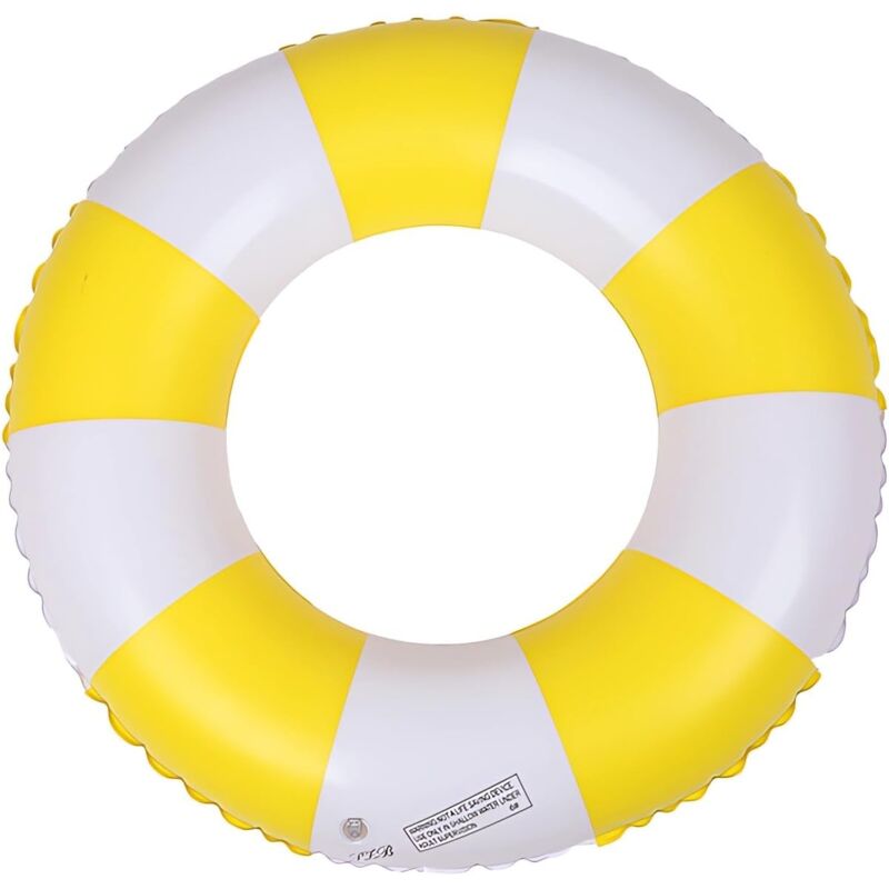 foto del prodotto gotrays anello da nuoto rotondo, anello da nuoto, anello da nuoto gonfiabile in pvc a strisce retr , piscina gonfiabile, decorazione per feste in