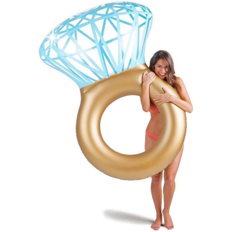 foto del prodotto gotrays anello gonfiabile, durevole rotondo gonfiabile con maniglia materasso ad aria piscina gonfiabile zattera galleggiante piscina galleggiante
