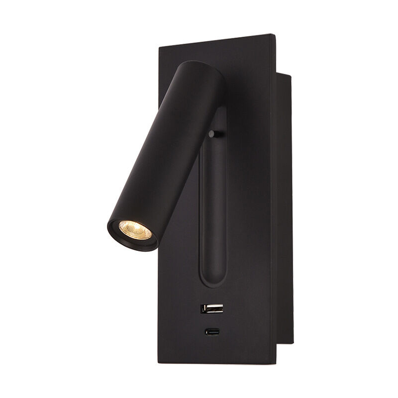 foto del prodotto gotrays applique a led, moderna lampada da parete per interni semplice lampada da comodino per hotel lampada da lettura usb camera da letto