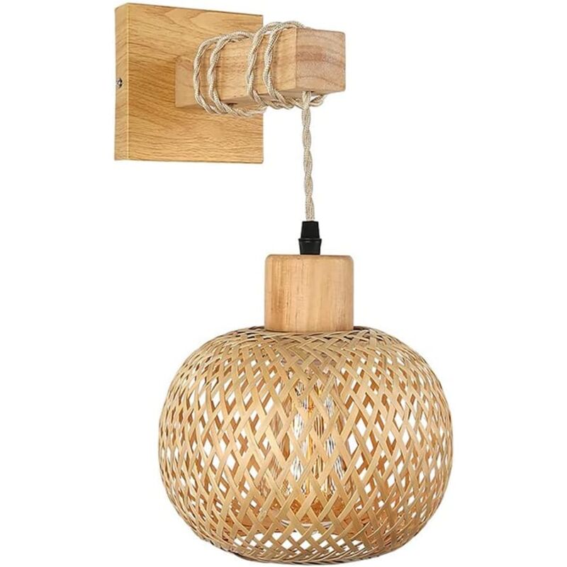 foto del prodotto gotrays applique da parete in rattan illuminazione dove maschera illuminazione illuminazione leggera braccio di bruciatura casa lampade da parete