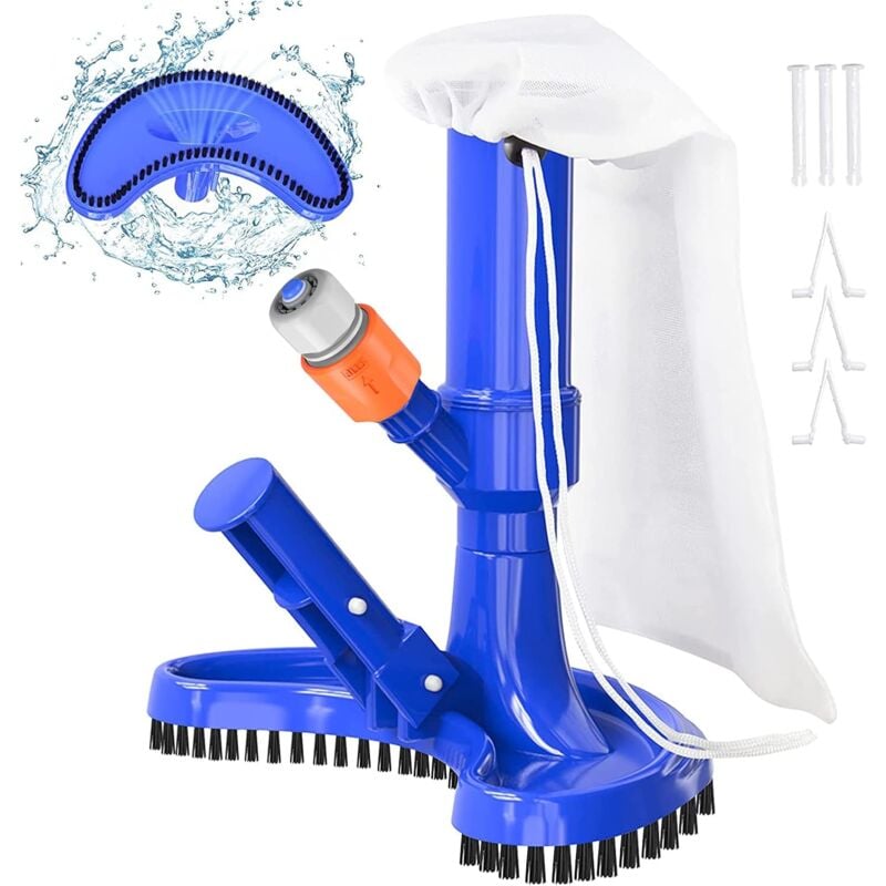 foto del prodotto gotrays aspirapolvere per piscina, aspirapolvere portatile migliorato con spazzola e sacchetto, per piscine fuori terra, accessori per la pulizia