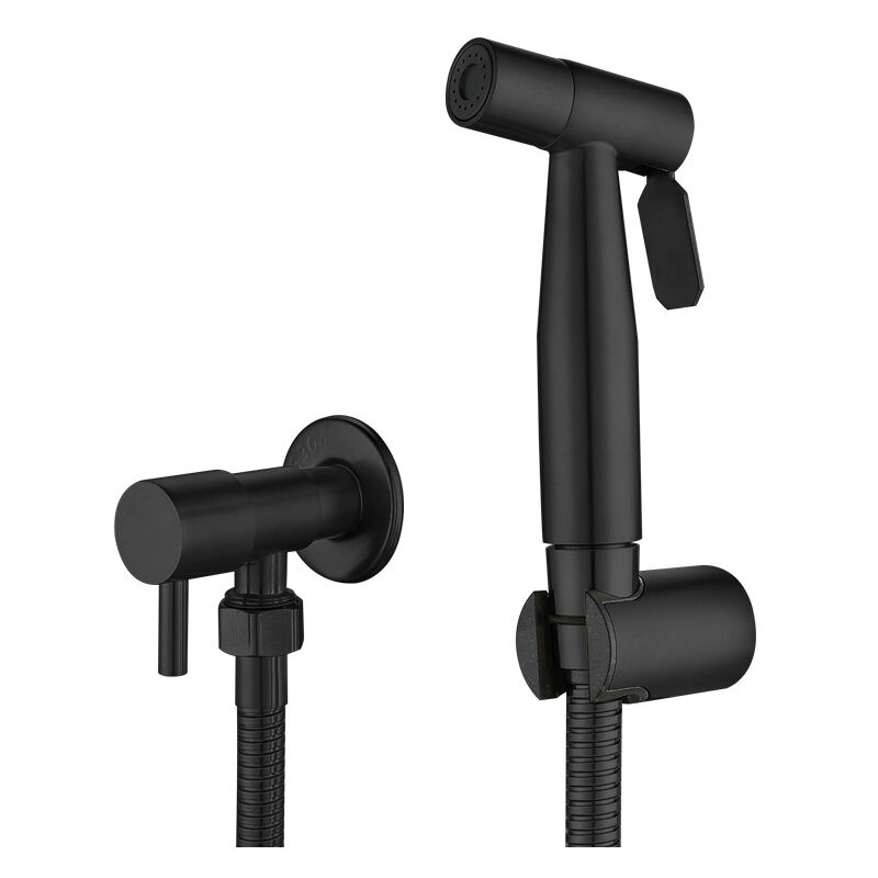 foto del prodotto gotrays bidet portatile nero, rubinetto per wc, set di getti freddi per bagno in acciaio inossidabile