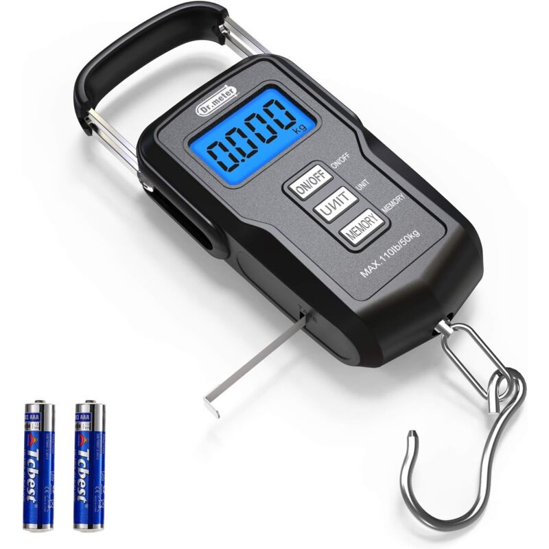 foto del prodotto gotrays bilancia da pesca, dr.meter 110lb 50kg bilancia digitale sospesa con funzione di archiviazione e confronto digitale, display lcd
