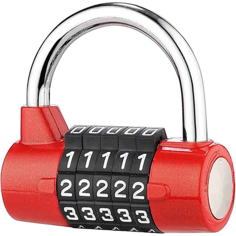foto del prodotto gotrays blocco a 4 cifre, gym r, 54 mm, blocco ant r ripristinabile, rosso