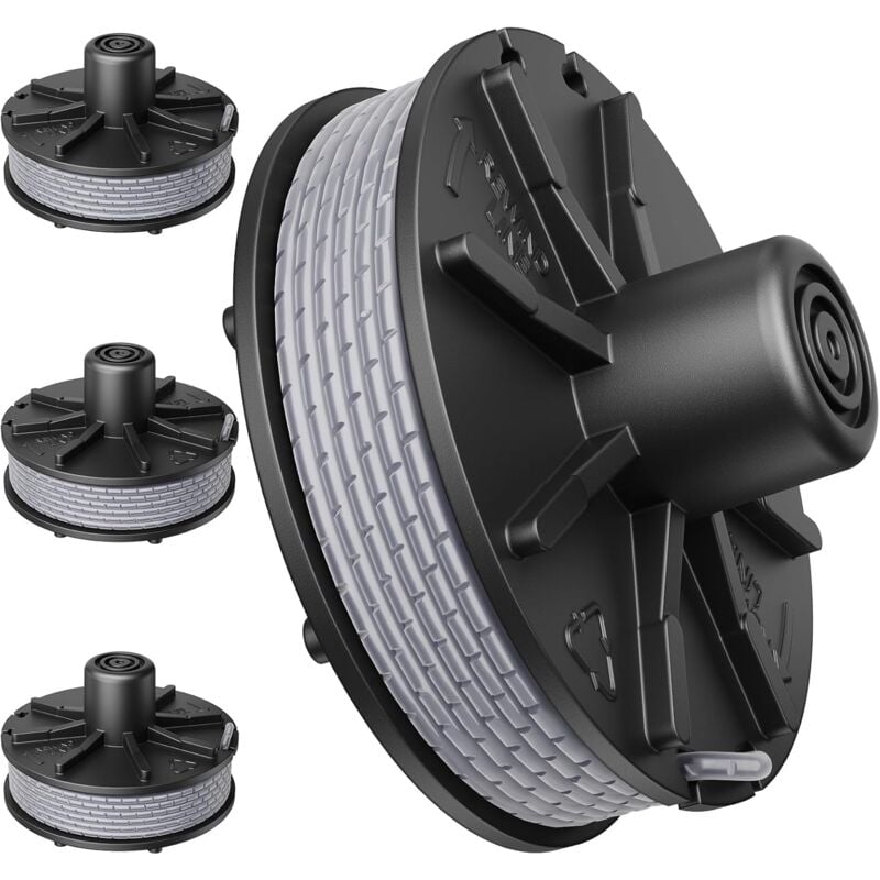 foto del prodotto gotrays bobina di ricambio per decespugliatore, 4 pezzi 1,6 mm 6,2 m 5307 20 bobina in nylon alimentazione automatica, bobina per decespugliatore