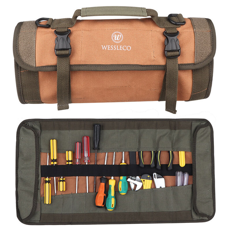 foto del prodotto gotrays borsa portautensili in tela con bobina portatile, per attrezzi di riparazione, per riporre gli attrezzi, kit di attrezzi per ferramenta,