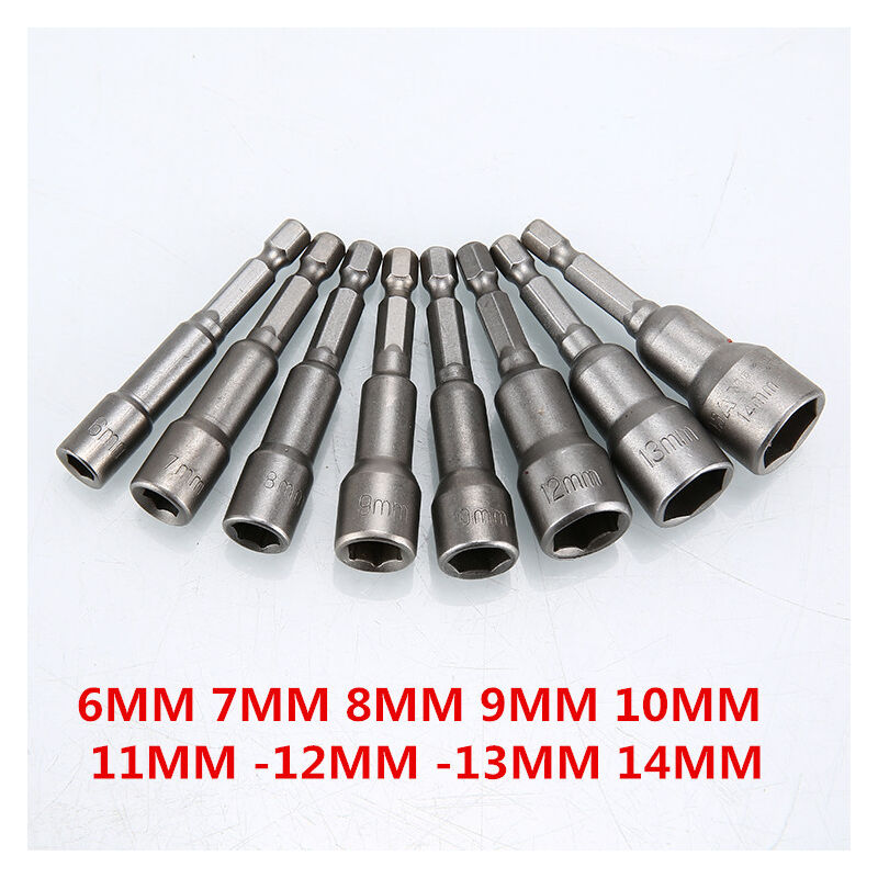 foto del prodotto gotrays bussola per cacciavite da 9 pezzi 6 14 mm adattatore per inserto, esagonale, per dadi per trapani a mano, cacciaviti elettrici, chiavi a