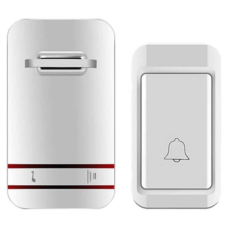foto del prodotto gotrays campanello impermeabile senza batteria, autoalimentato, 1 pulsante, 1 campanello