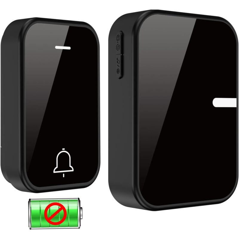 foto del prodotto gotrays campanello senza fili impermeabile per esterni, campanello impermeabile ip55 250 metri, kit di un ricevitore e un trasmettitore, con