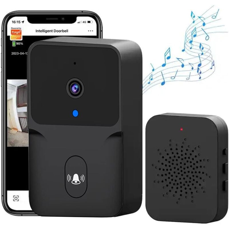 foto del prodotto gotrays campanello wireless con telecamera, campanello wireless per esterni, supporto videochiamate, conversazione variabile, acquisizione