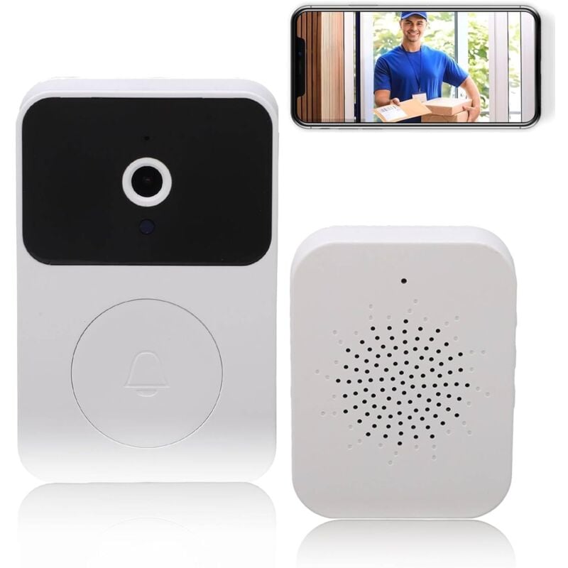 foto del prodotto gotrays campanello wireless con telecamera, campanello wireless per esterni, supporto videochiamate, talk talk variabile, acquisizione immagini,