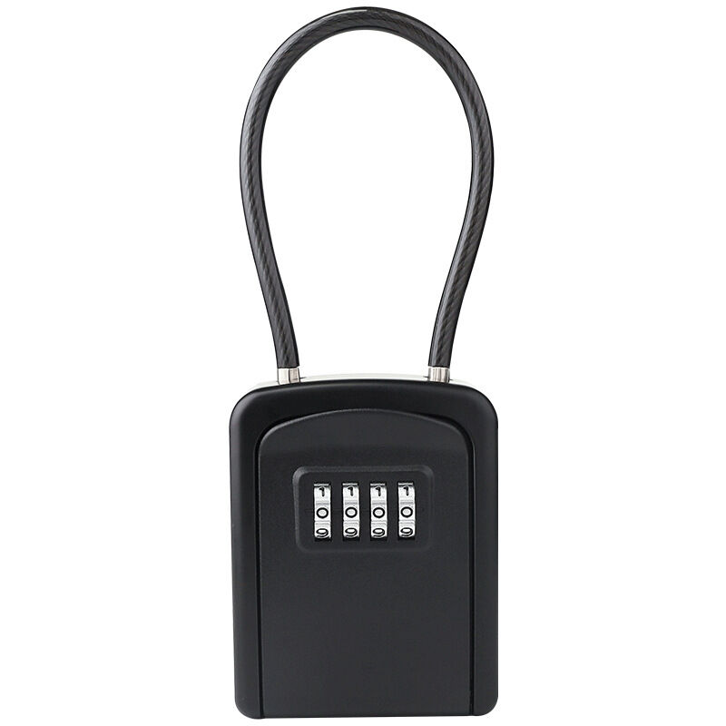 foto del prodotto gotrays cassaforte a combinazione sospesa, cassaforte portatile per esterni con serratura a chiave, cassaforte per chiavi con grillo in fune