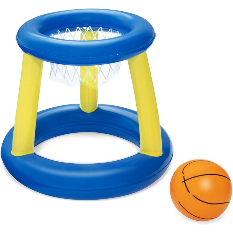 foto del prodotto gotrays cestino galleggiante con 1 palla gonfiabile gratuita, giocattolo acquatico gonfiabile per bambini e adulti 59x59x49 cm 