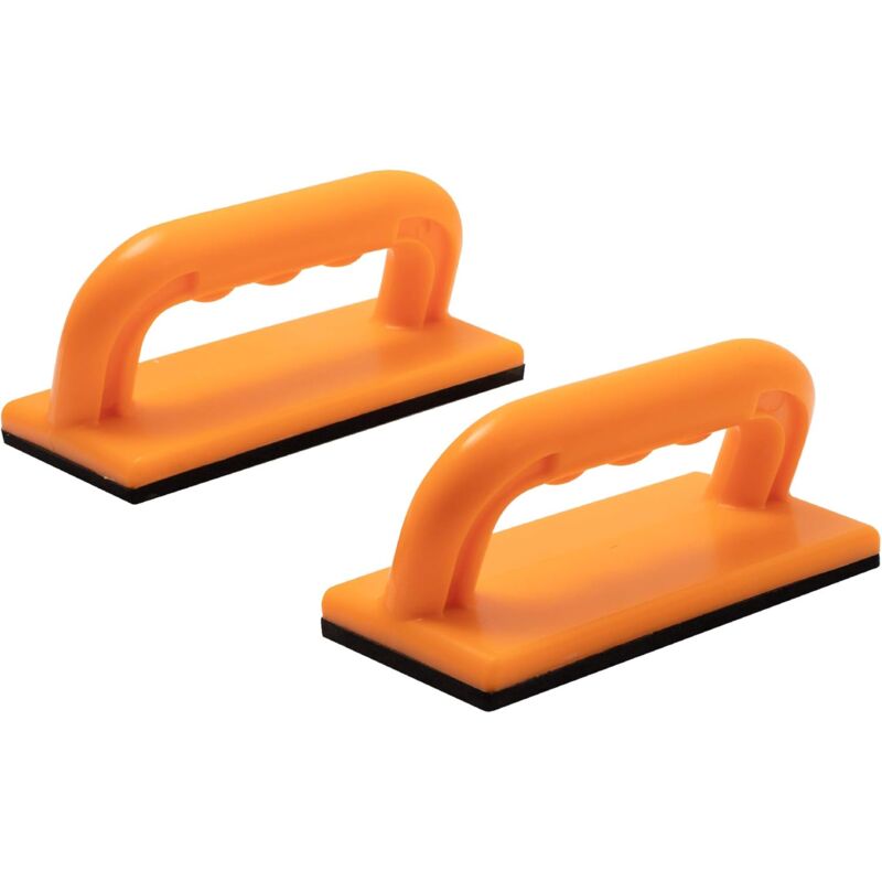 foto del prodotto gotrays confezione da 2 blocchi di spinta di sicurezza, colore arancione di sicurezza per un elevata visibilit , ideali per l uso su tavoli da