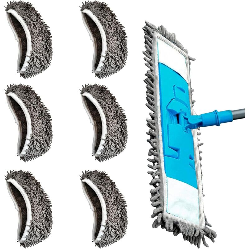 foto del prodotto gotrays confezione da 6 panni per pavimenti bagnati per swiffer sweeper, 25 x 11,5 cm, panni riutilizzabili per swiffer sweeper mop, bagnati e