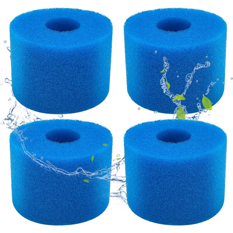 foto del prodotto gotrays confezioni di filtri in schiuma per piscina intex tipo s1 filtro in schiuma per spa, piscina riutilizzabile e lavabile spugna