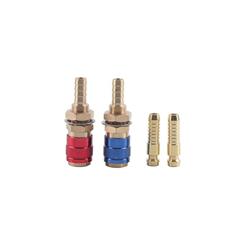 foto del prodotto gotrays connettori rapidi, 2 pezzi 8 mm connettore rapido gas e acqua connettore rapido ossigeno raccordo tig adattatore raffreddato ad acqua per
