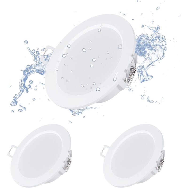 foto del prodotto gotrays faretti da incasso a led da 3 pezzi, 12 w, apertura 4 , 110 135 mm, lunghezza frontale 145 mm, faretto da incasso rotondo da soffitto per