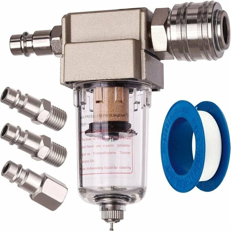 immagine 0 del prodotto gotrays filtro aria compressa, separatore acqua, separatore olio, attacco rapido incluso, versailles