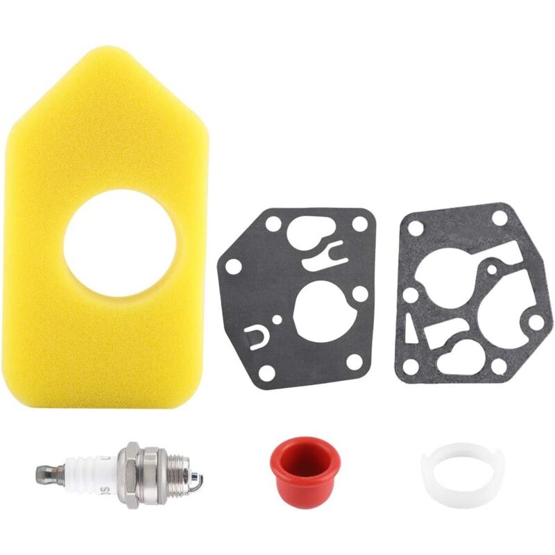 foto del prodotto gotrays filtro aria, guarnizione diaframma carburatore filtro aria kit candela per briggs stratton molti piccoli accessori per tosaerba kit