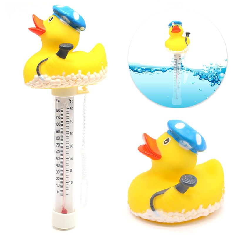 foto del prodotto gotrays grande termometro galleggiante per piscina con temperatura dell acqua di facile lettura con corda per piscina esterna e interna e spa