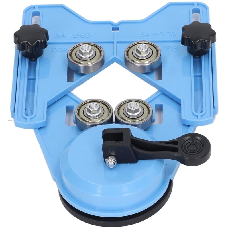 foto del prodotto gotrays guida per sega a tazza, posizionatore elettrico per guida per trapano per piastrelle, alloggiamento fisso in abs blu con cuscinetto in